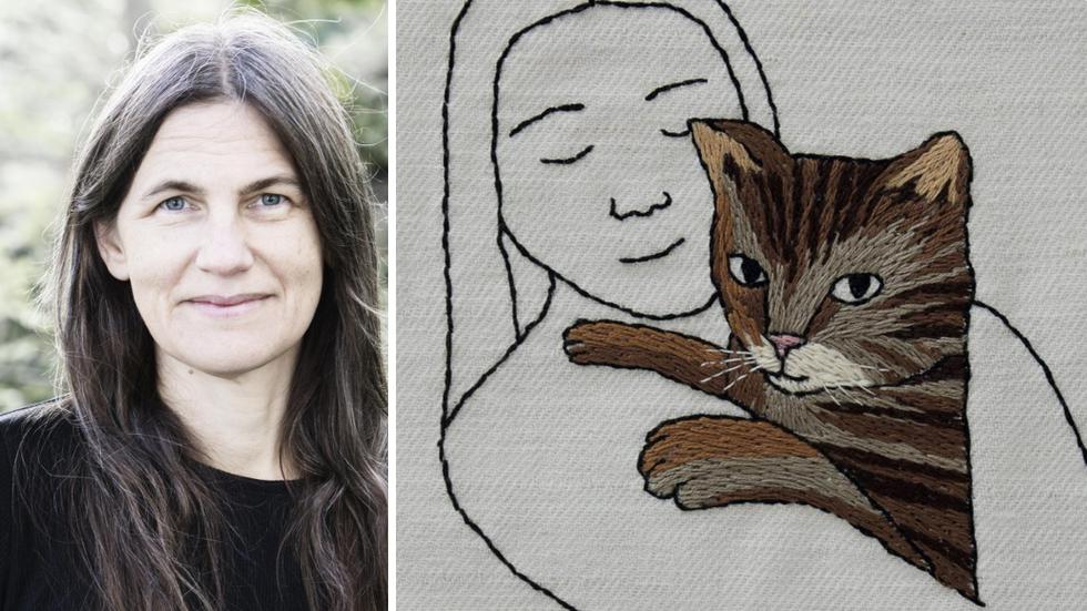 Åsa Schagerström har skrivit en seriebok om den upphittade katten Ossian.
Bild: Sara Appelgren