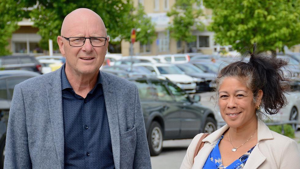 Gunnar Pettersson (S) och Susanne Wahlström (M), oppositionsråd respektive kommunstyrelsens ordförande i Habo kommun, ställer sig båda bakom den reviderade centrumplanen. 
