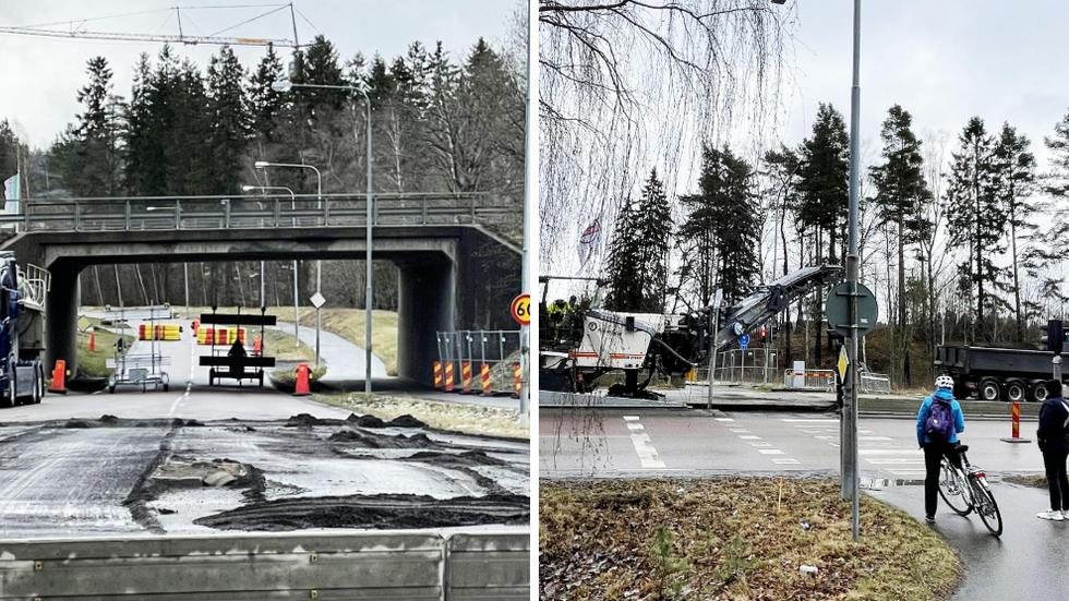 Nu stängs delar av Sagaholmsvägen i Jönköping av för bil- och busstrafik.