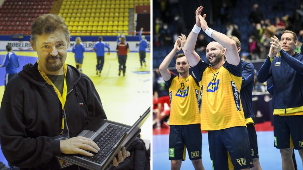 Hallå där... Jönköpingsbon Paul Zyra, kommentator på Radiosporten, som stod för ett lyriskt segerreferat när Sverige besegrade Norge i handbolls-EM med 24-23. FOTO: TT. 