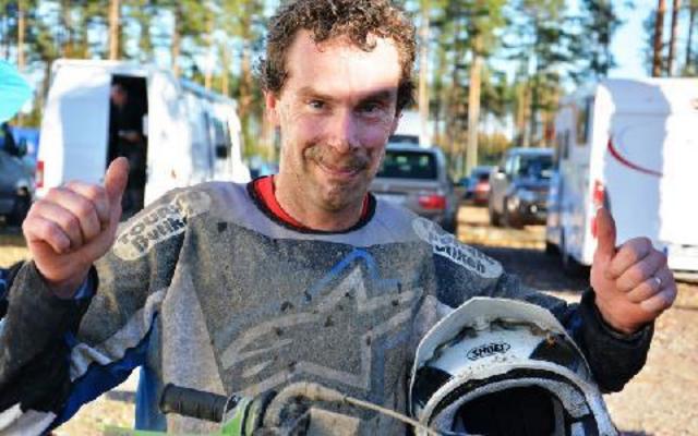 43-årige Sören Englund är fortfarande en vinnare på motocrossbanan. I helgen säkrade han slutsegern i Speedstore Cup. Foto: Kurt Eliasson