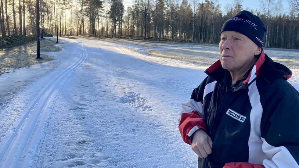 Lars Grehn uppe vid skidspåret inför förra årets Stråkenlopp. 