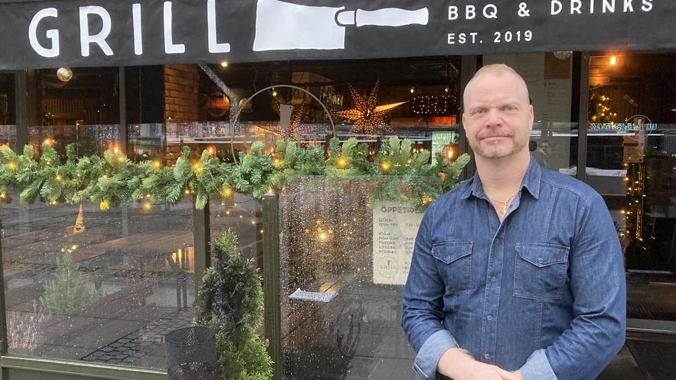 Daniel Ericsson som driver restaurang Grill vid Lundströms plats i Jönköping. Tidigare var han franchisetagare för restaurangkedjan Texas Longhorn .