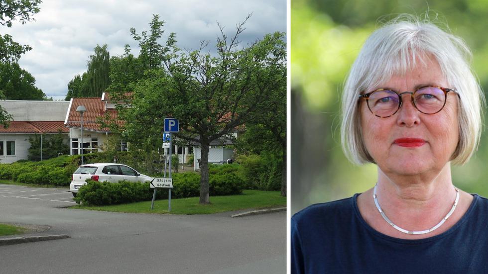Ann-Marie Hedlund (L) berättar att kommunen och Regionen för samtal om Ekhagens gästhem. 