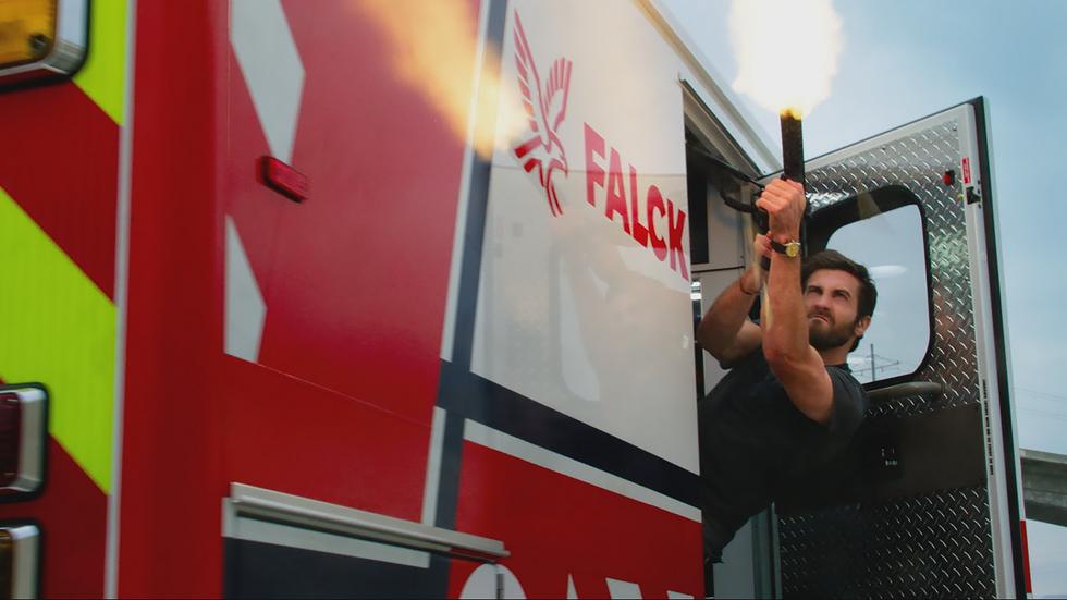 Bankrånaren Danny Sharp (Jake Gyllenhaal) i nya Michael Bay-rullen "Ambulance". Foto: Andrew Cooper/Universal Pictures