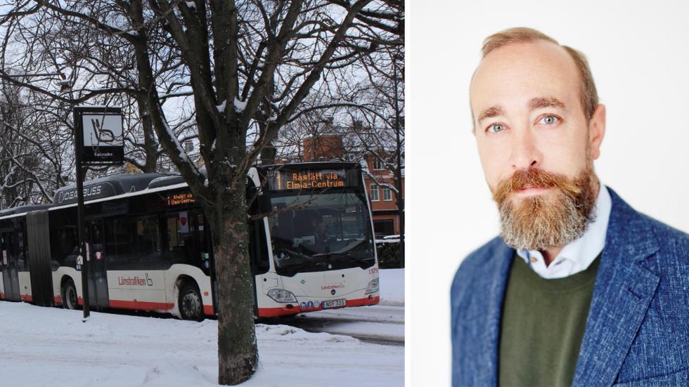 David Lundberg, trafikutvecklare på Jönköpings länstrafik, berättar att busslinje 1 kommer att avgå var sjätte minut när det är högtrafik.