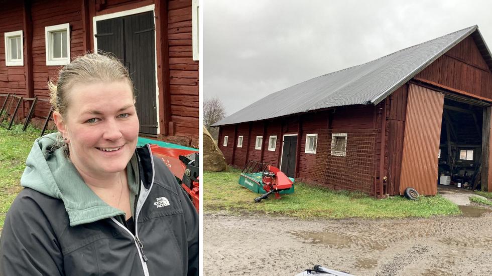 Emma Hartelius på Grimstorps gård har planer inför framtiden. Inom fem år hoppas hon att gårdsförsäljningen har utvecklats så att det finns en butik och möjlighet att hänga och finstycka på gården.