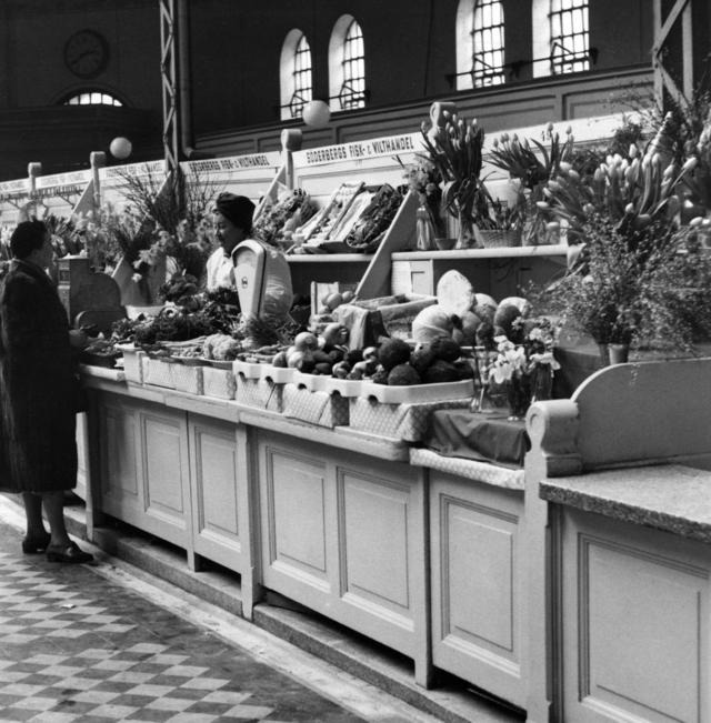 Försäljning av frukt, grönsaker och blommor 1953.