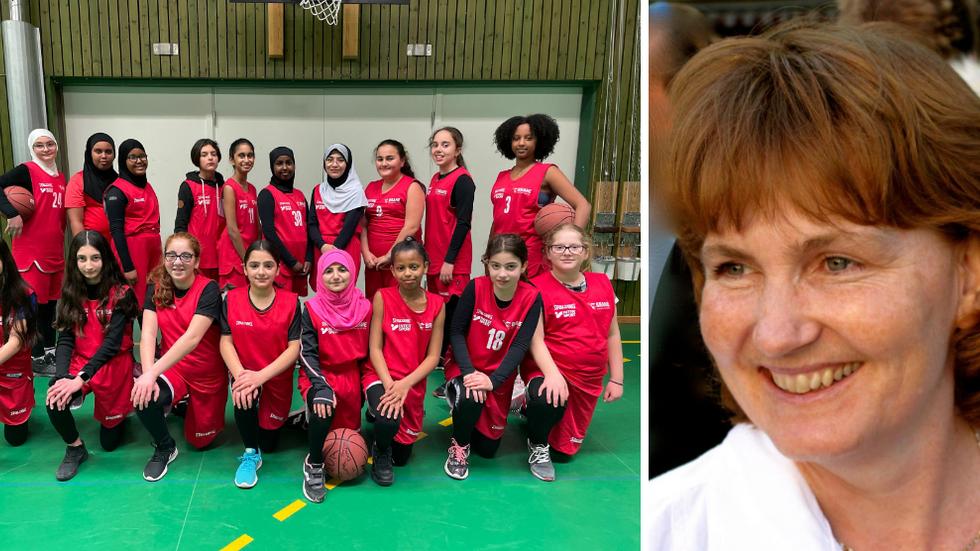 Elda Henriks beskriver Brahe Baskets projekt "Basket för tjejer" på Råslätt som en ”stor succé”: ”Utmaningen för oss nu blir att ta tillvara på det stora intresset”.  Foto: Privat.
