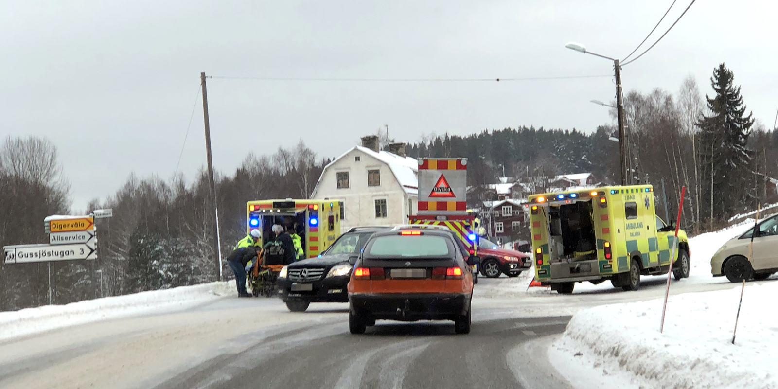 Sex Personer Inblandade I Trafikolycka På Riksväg 66 Fem Förda Till Sjukhus Borlänge Tidning 