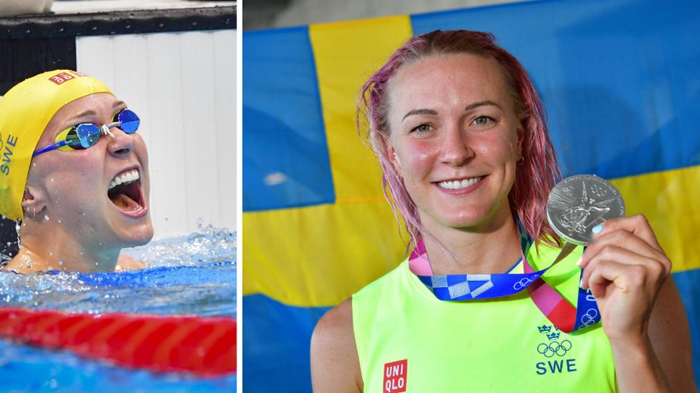 Sarah Sjöström tog silver på 50 meter fritt under sommar-OS i Tokyo. Foto: Jonas Ekströmer / TT