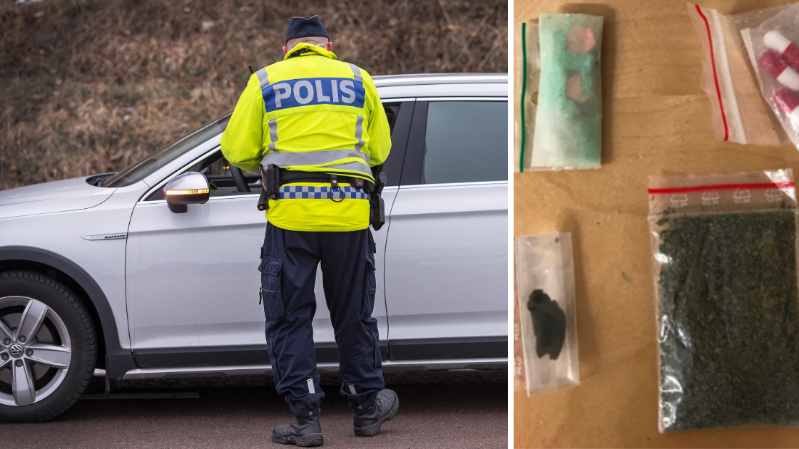 Polis överraskade Förare — Mannen Packade Knark I Bilen Skövde Nyheter