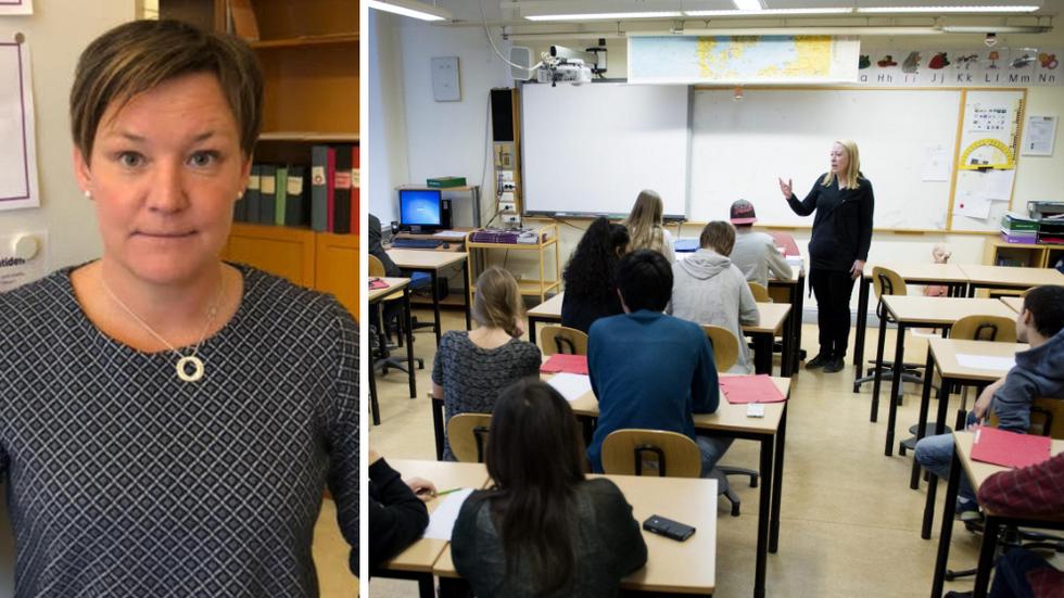 Madeleine Eriksson, vice ordförande i Lärarförbundet i Jönköping, tycker rankningen är ett bra diskussionsunderlag. Foto: Privat, Jessica Gow/TT 