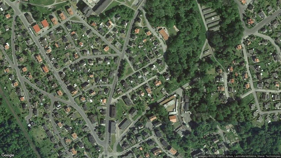 Området kring Hasselgatan 8. Google Maps