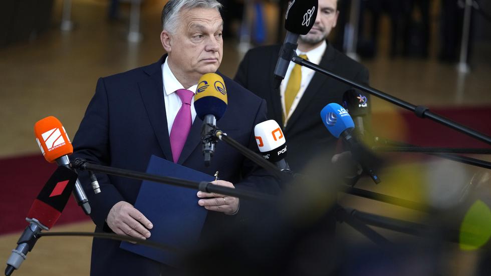 Ungerns premiärminister Viktor Orbán vid EU-toppmötet i Bryssel.