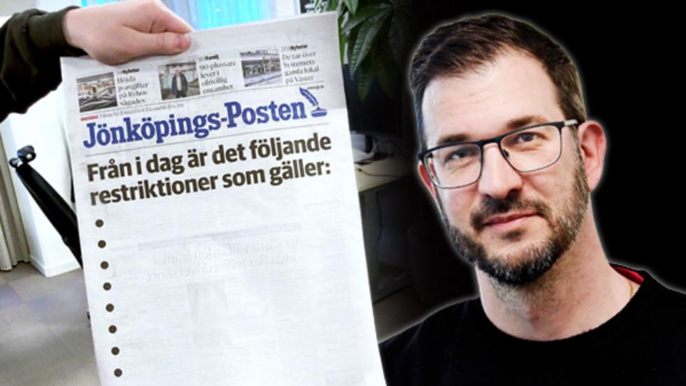 Herman Nikolic, chefredaktör och ansvarig utgivare för Jönköpings-Posten.