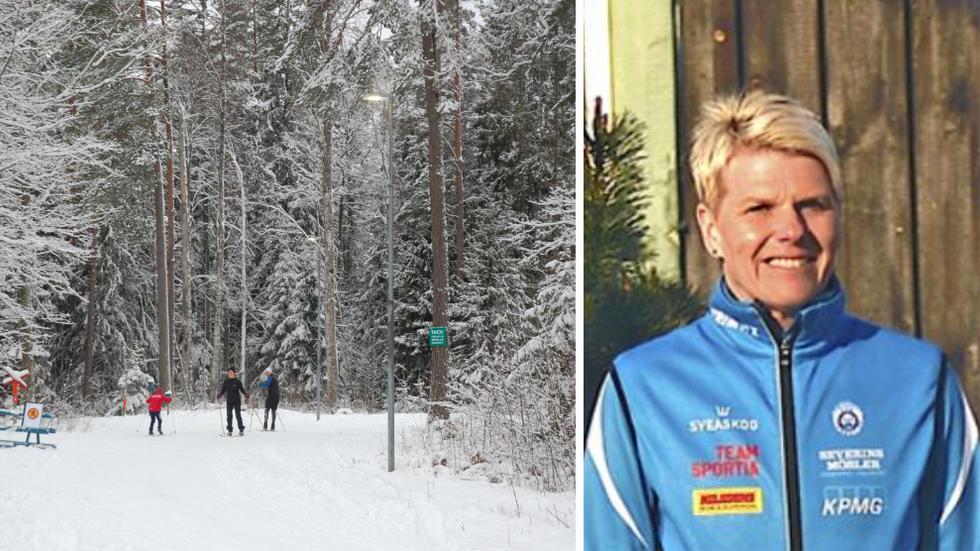 Carin Rosjö på Hallby SOk vittnar om ett stort intresse för skidåkningen under helgen. 