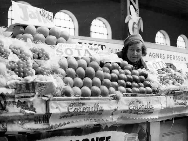 Fruktförsäljning 1957.
