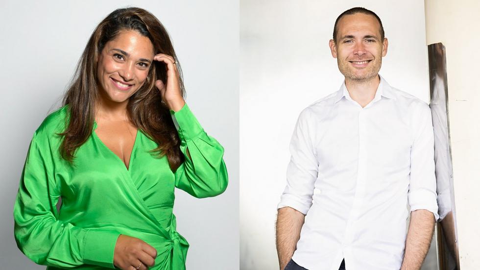 Farah Abadi och Jesper Rönndahl väntas i dag presenteras som programledare för Melodifestivalen 2023. Arkivbilder.