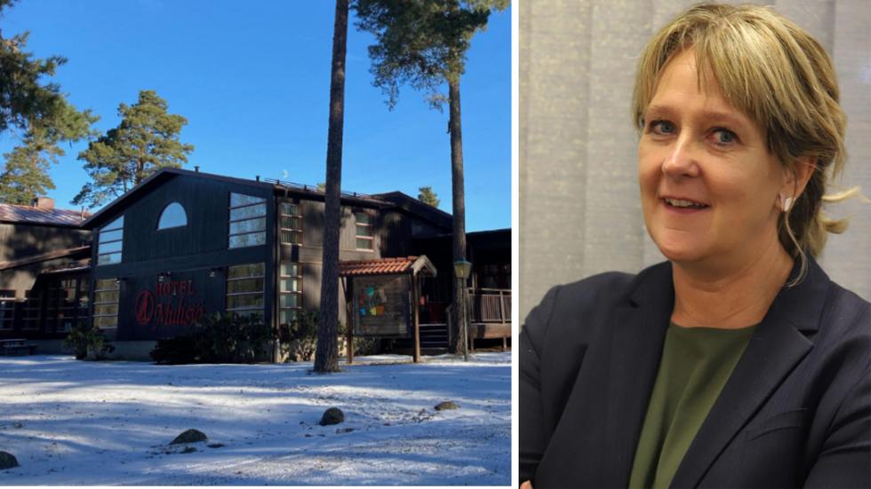 Näringslivsutvecklare Pernilla Bernhardsson på det kommunala näringsbolaget Mullsjö utveckling. Foto: Kinna Svensson och Johanna Wärnbring