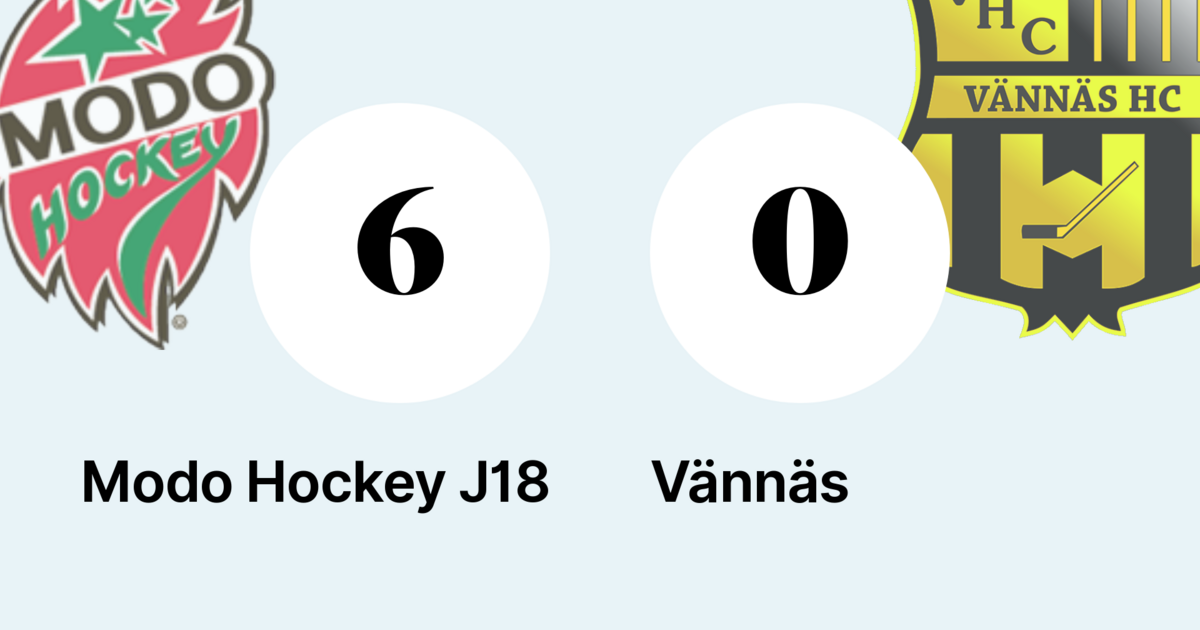 Modo Hockey J18 lyckades säkra segern mot Vännäs
