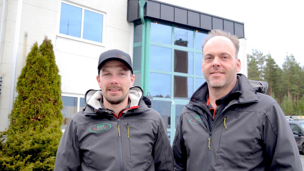 Albin Manly och Fredrik Gustavsson är delägare i Bäckaskogs Bygg & Fastighetsservice, BBF.
