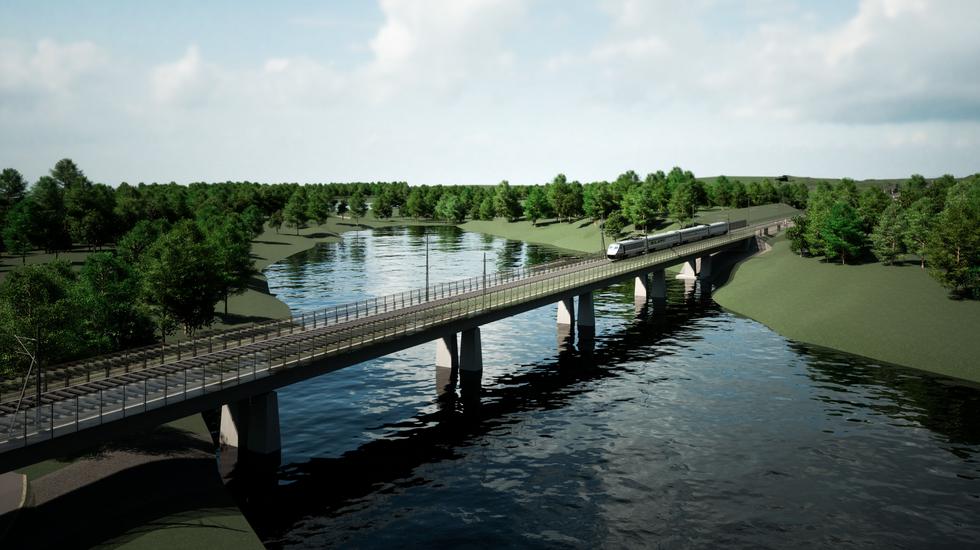 Så här ska bron över Bladsjön se ut.