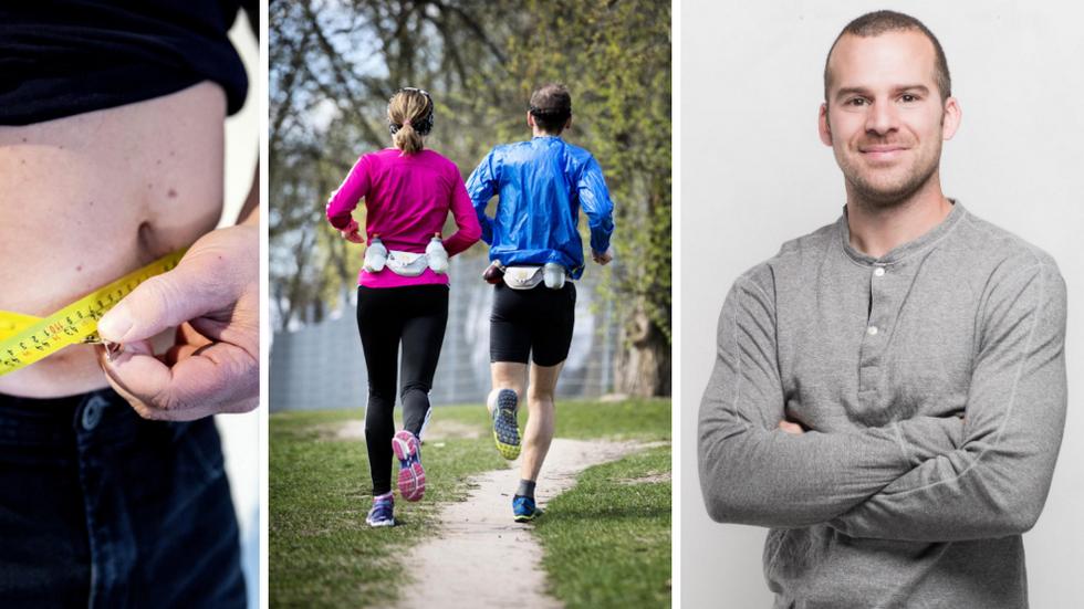 Löpning är för de allra flesta inte ett effektivt sätt att gå ner i vikt på. Foto: Fredrik Sandberg/TT, Jessica Gow/TT och pressbild