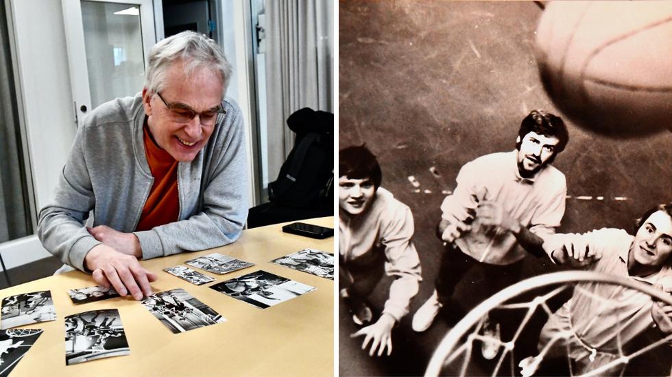 Lasse Nordmalm skriver basketens historia i Huskvarna och kommer att ägna sig åt de första 40 åren. Bilderna kommer bland annat från JP:s bildarkiv.