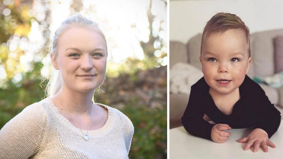 Sanna Hjelm och sonen Elias, drygt två år, fick oväntad hjälp av en annan småbarnsmamma och hennes son. Nu efterlyser hon sin räddare i nöden. 