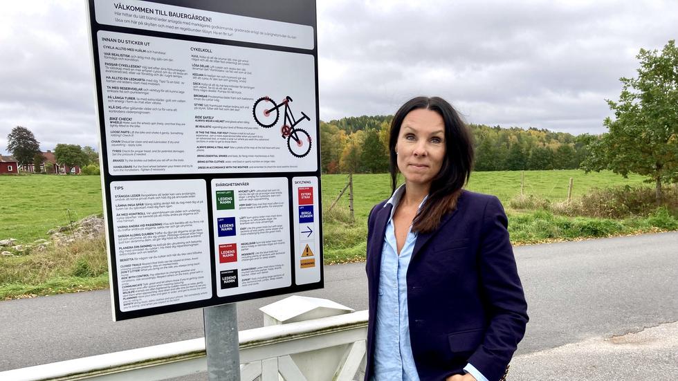 Sofia Petersson, plats- och hotellchef på Bauergården i Bunn, har upplevt ett uppsving när det gäller cykelturism på senare år.