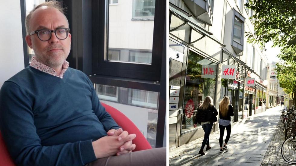Sven Rydell, tf vd Jönköping city, vill inte spekulera i framtiden, men han tror att situationen för Jönköpings centrum har stabiliserats: ”Jag ser ingen anledning att tro att det kommer vika av kraftigt åt ena eller andra hållet”.