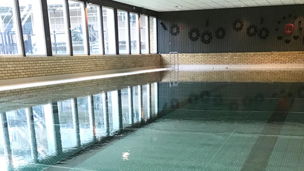 Den nya bassängen i Norrahammar kan snart börja användas, efter ett och ett halvt års renovering. Foto: Jönköpings kommun 