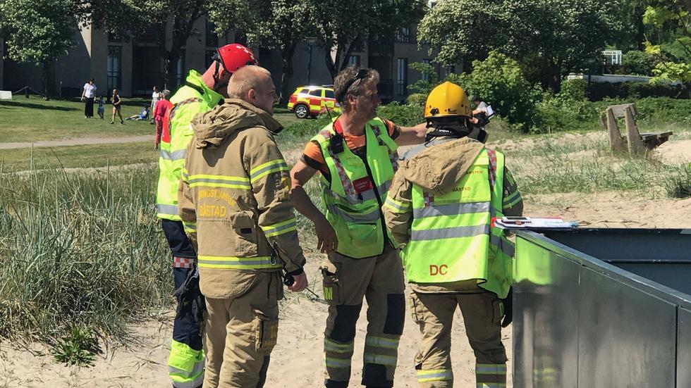 Räddningstjänsten larmades till Kallbadhuset i Båstad.