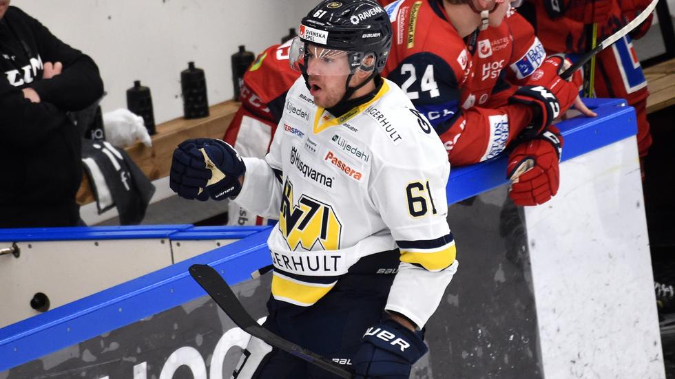 Tommi Huhtala gjorde HV:s 2-3-mål mot Västervik. 