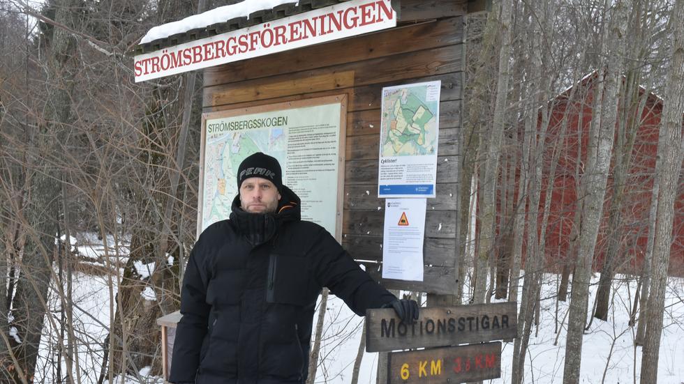 Strömsbergsskogen nära Anders Grönvalls hem på Ljungarum är en plats dit han ofta beger sig för att springa. 