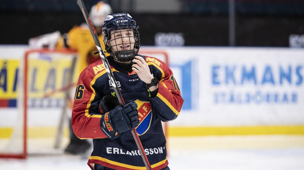 Sarah Bujold, här i Djurgårdens tröja från förra säsongen, gjorde det avgörande målet för HV71 i träningsmatchen mot Linköping.