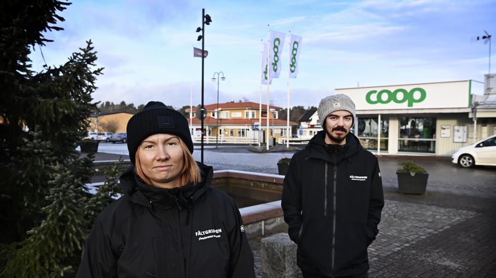 Anna Waldenby och Jacob Levander från Jönköpings kommuns fältgrupp.