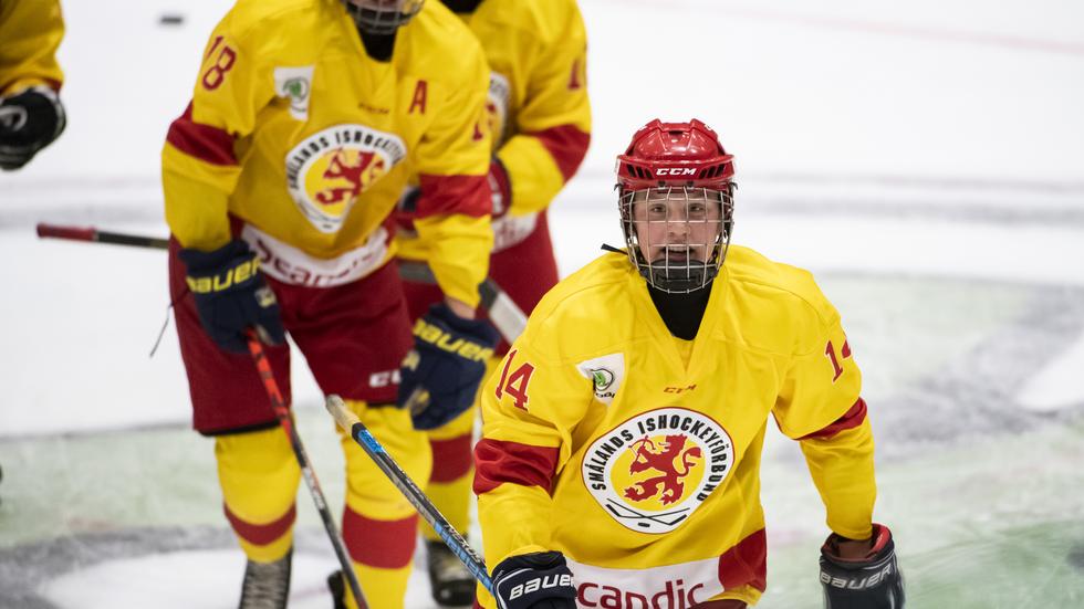 14-åriga Jenna Rauino får göra SDHL-debut med HV71 i helgen. Foto: Erik Mårtensson/Bildbyrån