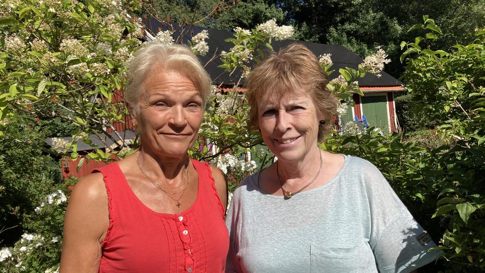 Kristin Stark till höger tillsammans med Annika Åberg som lanserades som ett nytt namn för Miljöpartiet i Vaggeryds kommun tidigare i somras.