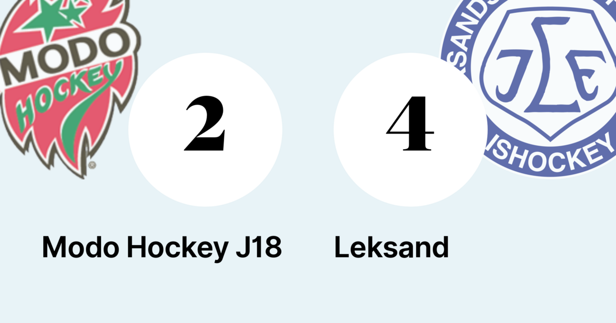 Modo: Tufft för Modo Hockey J18 – förlust hemma mot Leksand