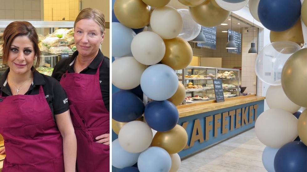 Gästerna på nya Kaffeteket kommer bland annat att få träffa Elisabeth Duman och Jaqueline Börjesson, som jobbar där som kafébiträden. 