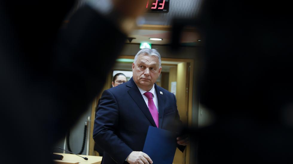 Ungerns premiärminister Viktor Orbán under EU-toppmötet i Bryssel.