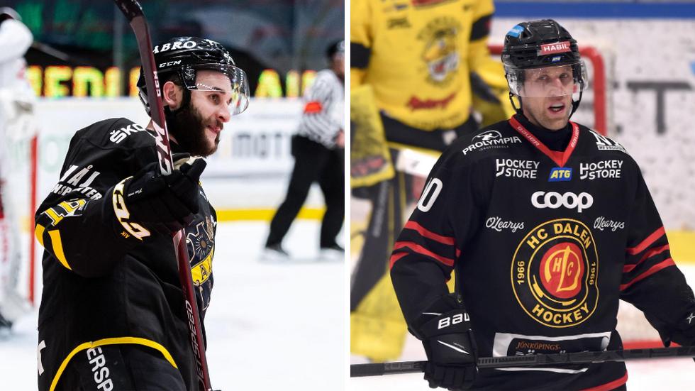 Mörrums John Henrion och HC Dalens Martin Thörnberg är två av profilerna i hockeyettan nästa säsong. 