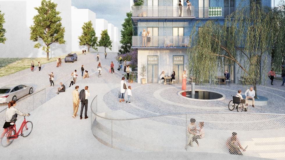 Willhem planerar för ca 65 lägenheter i centrala Jönköping, i ett kvarter  med stort fokus på mobila lösningar och urban frihet.
Foto: Willhem