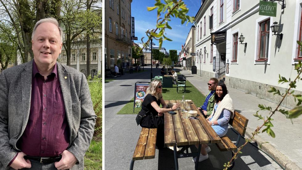 ”Vi har fattat ett beslut att vi avvecklar Östra Storgatan som sommargågata, den har fyllt sin funktion nu”, säger Anders Samuelsson (C), ordförande för stadsbyggnadsnämnden i Jönköpings kommun. 
