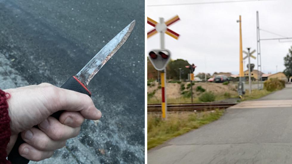 Läkaren var på väg hem från arbetet dagen innan jul när han utsattes för ett försök till rån intill järnvägsövergången vid Strandskolan norr om Jönköping.