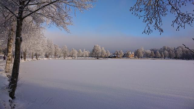 Vackert vinterlandskap i Nässjö. Bild: Camilla Franzen