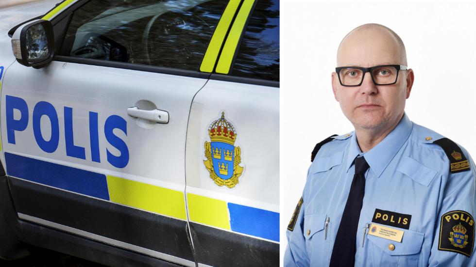 Thomas Agnevik, polisens presstalesperson. OBS: Bildkollage. Foto: Lars Hedelin och Foto: Johan Nilsson / TT