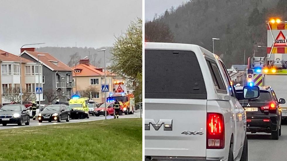 Trafikolycka på Grännavägen i Huskvarna.
